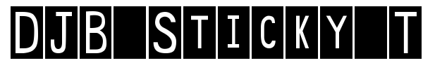 DJB Sticky Tape Labels font preview